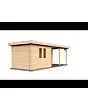 Lugarde Select | Tuinhuis Zandvoort met Overkapping Rechts 300 + 400 x 250 | Onbehandeld