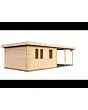 Lugarde Select | Tuinhuis Didam met Overkapping Rechts 400 + 400 x 400 | Onbehandeld