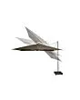 Platinum | Zweefparasol Icon Premium 350 x 350 cm Houtlook | Faded Black