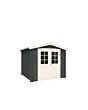 Outdoor Life Products | Tuinhuis Ingo 230 x 230 | Gecoat | Carbon Grey-Wit