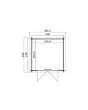 Outdoor Life Products | Tuinhuis Ingo 230 x 230 | Gecoat | Carbon Grey-Wit