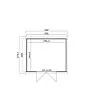 Outdoor Life Products | Tuinhuis Lotta 300 x 250 | Gecoat | Carbon Grey-Wit