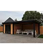 Fonteyn | Tuinhuis Lynn met Overkapping 700 x 300 Exclusief