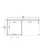 Outdoor Life Products | Tuinhuis met Overkapping Manuel 600 x 275 | Geïmpregneerd | Olijfgroen