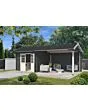 Outdoor Life Products | Tuinhuis met Overkapping Maribel 680 x 300 | Gecoat | Platinum Grey-Wit