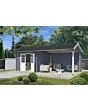 Outdoor Life Products | Tuinhuis met Overkapping Maribel 680 x 300 | Gecoat | Platinum Grey-Wit