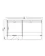 Outdoor Life Products | Tuinhuis met Overkapping Maribel 680 x 300 | Gecoat | Platinum Grey-Wit