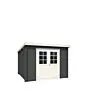 Outdoor Life Products | Tuinhuis Nadia 275 x 275 | Gecoat | Carbon Grey-Wit