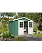 Outdoor Life Products | Tuinhuis Norah 275 x 230 | Gecoat | Platinum Grey-Wit