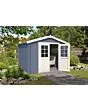 Outdoor Life Products | Tuinhuis Norah 275 x 230 | Gecoat | Platinum Grey-Wit