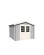 Outdoor Life Products | Tuinhuis Norah 275 x 230 | Gecoat | Platinum Grey-Wit