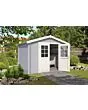 Outdoor Life Products | Tuinhuis Norah 275 x 230 | Gecoat | Platinum Grey-Wit