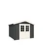 Outdoor Life Products | Tuinhuis Norah 275 x 275 | Gecoat | Carbon Grey-Wit
