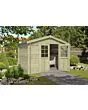 Outdoor Life Products | Tuinhuis Norah 275 x 275 | Geïmpregneerd | Olijfgroen
