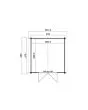 Outdoor Life Products | Tuinhuis Norah 275 x 275 | Gecoat | Carbon Grey-Wit