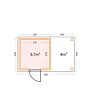 Telluria | Tuinhuis Classico 3024 met Overkapping Open Lounge Small | Rechts | Wit