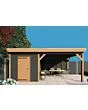 Fonteyn | Tuinhuis met Overkapping Traditioneel 6100 x 3300 | Zwart Geïmpregneerde Vuren Wanden