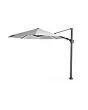 Platinum | Zweefparasol Challenger T² Glow Ø350 cm | Lichtgrijs