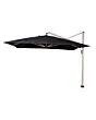 Platinum | Zweefparasol Icon Premium 350 x 350 cm Houtlook | Faded Black