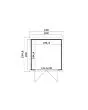 Outdoor Life Products | Tuinhuis Sara 200 x 200 | Gecoat | Carbon Grey-Wit