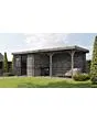 Lugarde Select | Tuinhuis Ede met Overkapping Rechts 250 + 400 x 250 | Keteldruk Grijs