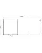 Lugarde Select | Tuinhuis Oldenzaal met Overkapping Rechts 250 + 400 x 250 | Keteldruk Grijs
