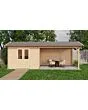Lugarde Select | Tuinhuis Borne met Overkapping Rechts 300 + 400 x 250 | Onbehandeld