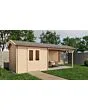Lugarde Select | Tuinhuis Borne met Overkapping Rechts 300 + 400 x 250 | Onbehandeld