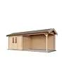 Lugarde Select | Tuinhuis Borne met Overkapping Rechts 300 + 400 x 250 | Onbehandeld