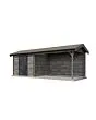 Lugarde Select | Tuinhuis Borne met Overkapping Rechts 300 + 400 x 250 | Keteldruk Grijs