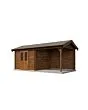 Lugarde Select | Tuinhuis Raalte met Overkapping Rechts 300 + 300 x 300 | Keteldruk Bruin