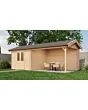 Lugarde Select | Tuinhuis Epe met Overkapping Rechts 300 + 400 x 300 | Onbehandeld