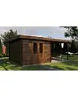 Lugarde Select | Tuinhuis Tiel met Overkapping Rechts 300 + 300 x 400 | Keteldruk Bruin