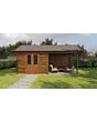 Lugarde Select | Tuinhuis Hattem met Overkapping Rechts 300 + 300 x 400 | Keteldruk Bruin