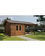 Lugarde Select | Tuinhuis Hattem met Overkapping Rechts 300 + 300 x 400 | Keteldruk Bruin