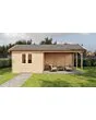 Lugarde Select | Tuinhuis Haaksbergen met Overkapping Rechts 300 + 400 x 400 | Onbehandeld