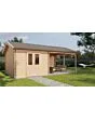 Lugarde Select | Tuinhuis Haaksbergen met Overkapping Rechts 300 + 400 x 400 | Onbehandeld