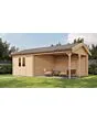 Lugarde Select | Tuinhuis Haaksbergen met Overkapping Rechts 300 + 400 x 400 | Onbehandeld