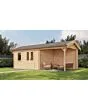 Lugarde Select | Tuinhuis Holten met Overkapping Rechts 400 + 300 x 300 | Onbehandeld