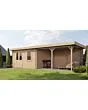 Lugarde Select | Tuinhuis Huissen met Overkapping Rechts 400 + 400 x 300 | Onbehandeld