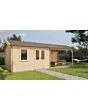 Lugarde Select | Tuinhuis Voorst met Overkapping Rechts 400 + 400 x 300 | Onbehandeld