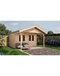 Lugarde Select | Tuinhuis Katwijk met Overkapping 400 + 200 x 300 | Onbehandeld