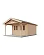 Lugarde Select | Tuinhuis Elburg met Overkapping 400 + 200 x 400 | Onbehandeld