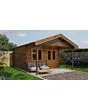 Lugarde Select | Tuinhuis Elburg met Overkapping 400 + 200 x 400 | Keteldruk Bruin