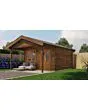 Lugarde Select | Tuinhuis Elburg met Overkapping 400 + 200 x 400 | Keteldruk Bruin