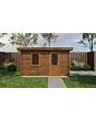 Lugarde Select | Tuinhuis Groenlo met Garagedeur 400 x 400 | Keteldruk Bruin
