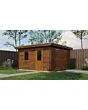 Lugarde Select | Tuinhuis Groenlo met Garagedeur 400 x 400 | Keteldruk Bruin