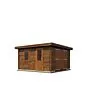 Lugarde Select | Tuinhuis Groenlo met Garagedeur 400 x 400 | Keteldruk Bruin
