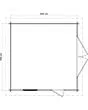 Lugarde Select | Tuinhuis Maurik met Garagedeur 400 x 400 | Keteldruk Bruin