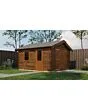 Lugarde Select | Tuinhuis Maurik met Garagedeur 400 x 400 | Keteldruk Bruin